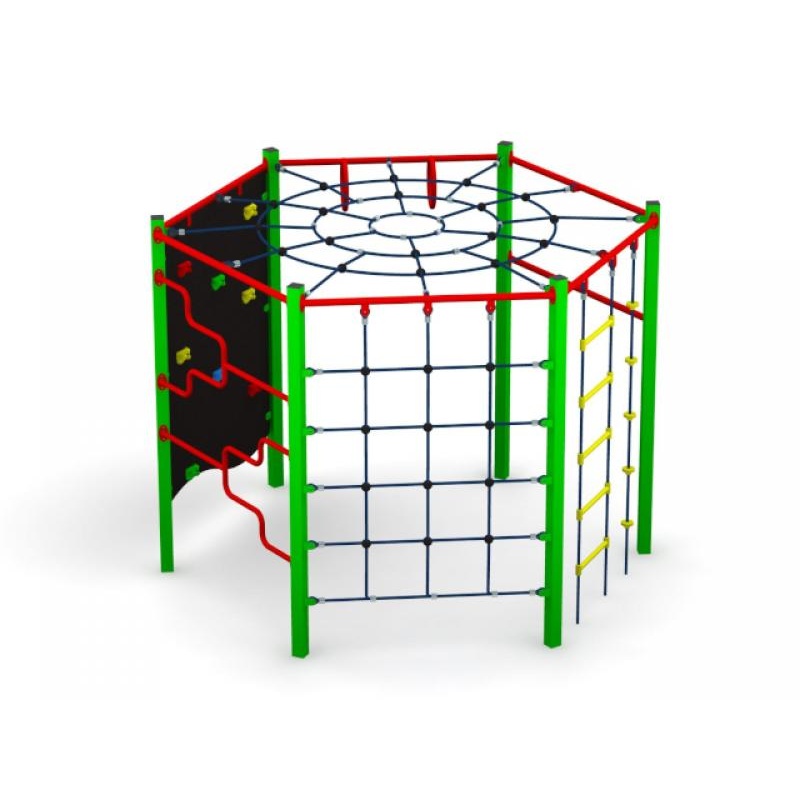 Hexagonal multifunctional climbing frame Go Safe All about safety