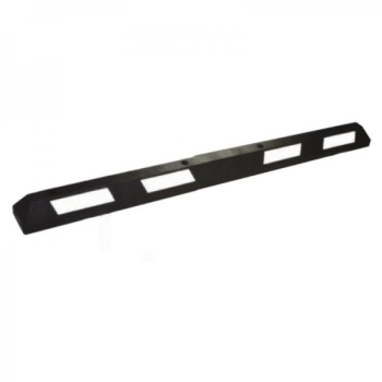 Rubber parking separator - 184 cm black, with white reflectors Rubber parking separator - 184 cm black, with white reflectors
