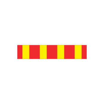 Temporary traffic sign LM 679 - Warning barrier, PVC, RA2