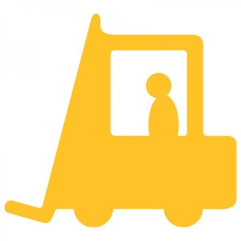 Caution floor sign: forklifts H500mm (5 pcs)