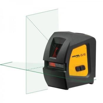 Green laser crossliner, 15m (50m with sensor), 2 laser beam,