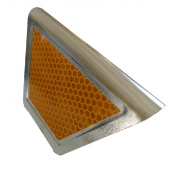 Metal barrier reflector yellow/white