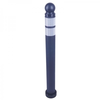 Flex City-Bollard Bala RA2 reflective stripes, grey, Ø80 H870mm