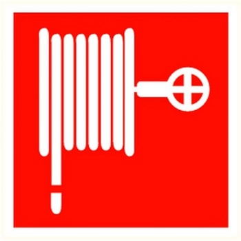 Fire-fighting sign sticker: "Fire hose" 100x100mm