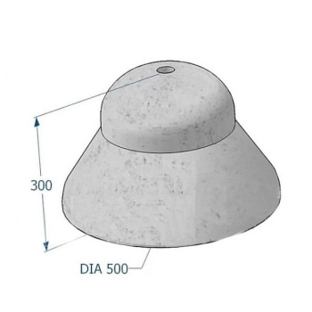 Concrete roadblock hemisphere 255kg