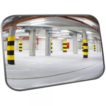 Convex safety mirror for security signaling rectangular 40x60 cm