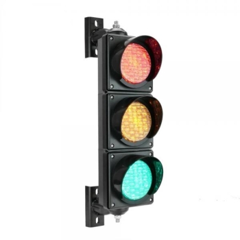 Traffic light black, LED 3 x 100mm 220V