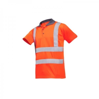 Polo T-shirt, HI-Vis, orange