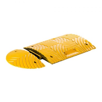 Speed bump end element H50, PVC yellow