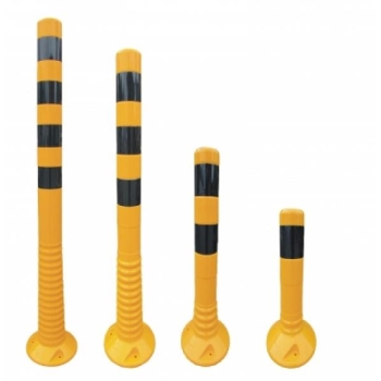 Flexible Delineators yellow with black stripes