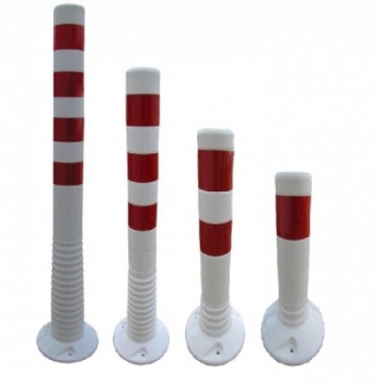 Flexible Delineators white with red stripes