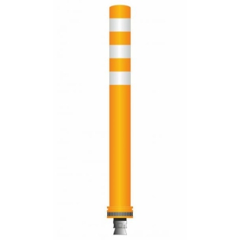Flex pole cone Ø80 H=800 - orange - tape white