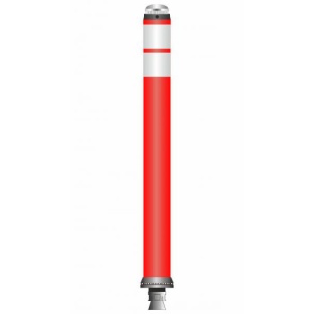  Flex pole cone Ø80 H=800 - red - 2x tape white