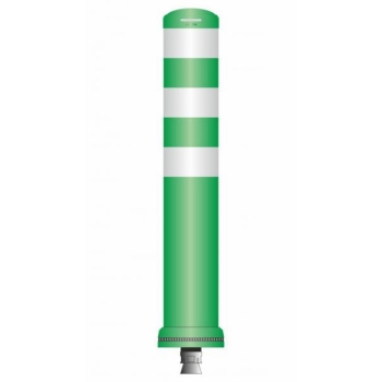 Flex pole cone Ø130mm H=800 - green - tape white
