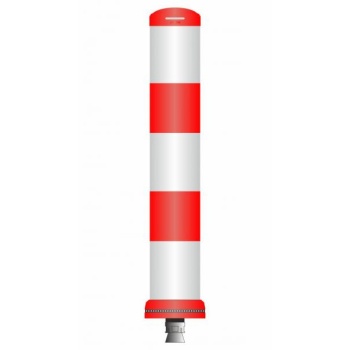 Flex pole cone Ø130mm H=800 - red - tape white 3x150mm