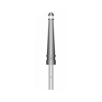 Flex pole cone Ø130 conical H=800 grey, removable
