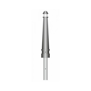 Flex pole cone Ø130 conical H=800 grey, removable