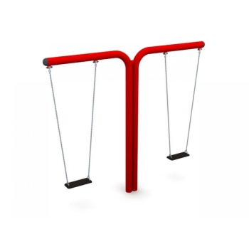 Double T-Swing Set with Flat Seat, H-240 cm