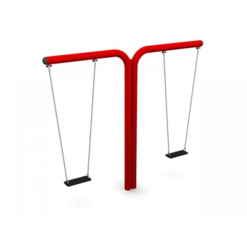 Double T-Swing Set with Flat Seat, H-240 cm