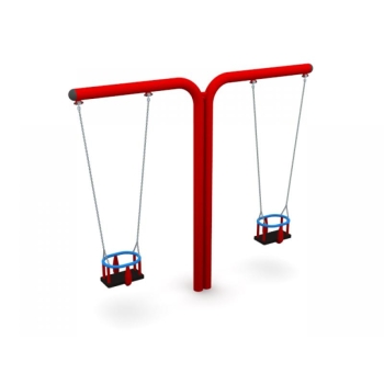 Double T-Swing Set with Baby Seat, H - 240 cm