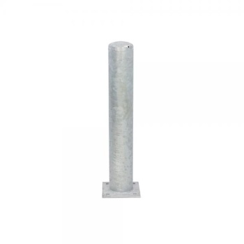 Metal bollard with base plate Ø159 mm H1000 mm, galvanized