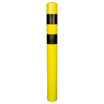 Metallist turvapost pinnasesse Ø159 mm H1000 mm, yellow-black