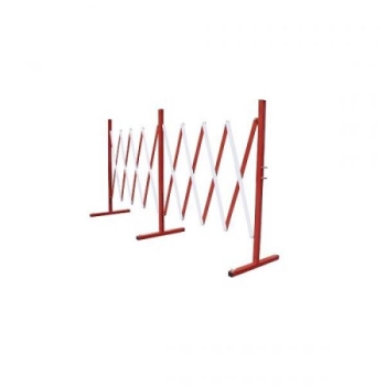 White/red expanding steel barrier