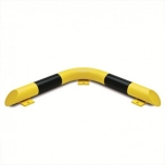 Protective bar Ø90 L800X800 H100 mm, yellow with reflective stripes