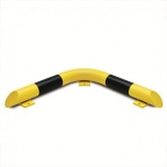 Protective bar Ø90 L800X800 H100 mm, yellow with reflective stripes