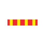 Temporary traffic sign LM 679 - Warning barrier, PVC, RA2