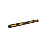 Rubber parking separator - 184 cm black yellow reflective