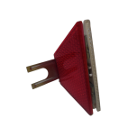 Metal barrier reflector red/white