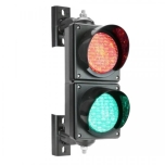 Traffic light black, LED 2 x 100mm 220V