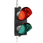 Traffic light black, LED 2 x Ø200mm 220V