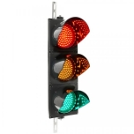Traffic light black, LED 3 x 200mm 12-24V