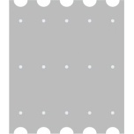 Template for tactile guide strips 3.5 x 28 cm with pen