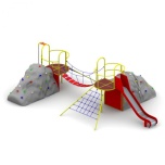 Playground Set "Sokolik"  with Climbing Boulder