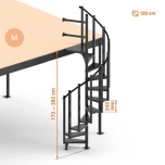 M spiral stairs