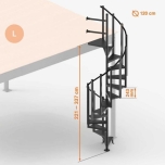 L spiral stairs