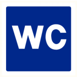 PVC sign: WC 100*100mm