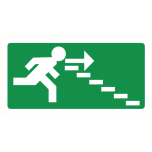 Sticker: "Exit stairs" 150x300mm