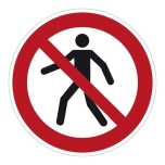 Prohibitory sign: "No access for pedestrians" Ø75mm