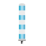 Flex pole Ø130mm H=800 - white - tape blue 5x100mm