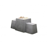 Chess Bench, Anthracite Concrete