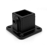 Type 10, Square footplate, black - 25x25 mm