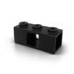 Type 22, Two Socket Cross, black - 25x25 mm