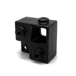 Type 21,  Corner connection 90°, black - 25x25 mm