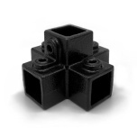 Type 26, Four Socket Cross, black - 25x25 mm