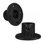 Type 10T Black, Round base plate open Ø21,3 mm