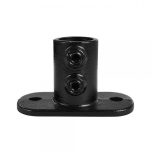 Type 12 Black, Railing Base Flange, Ø42,4 mm